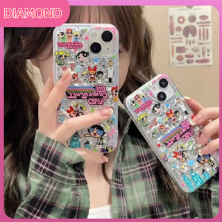 🚚เตรียมการจัดส่ง🚀เคส case for iphone 11 12 สาวบ้าๆบอๆ พร้อมโซ่ เคส 15 14 13 12 11 pro max วัสดุ imd ป้องกันการตก