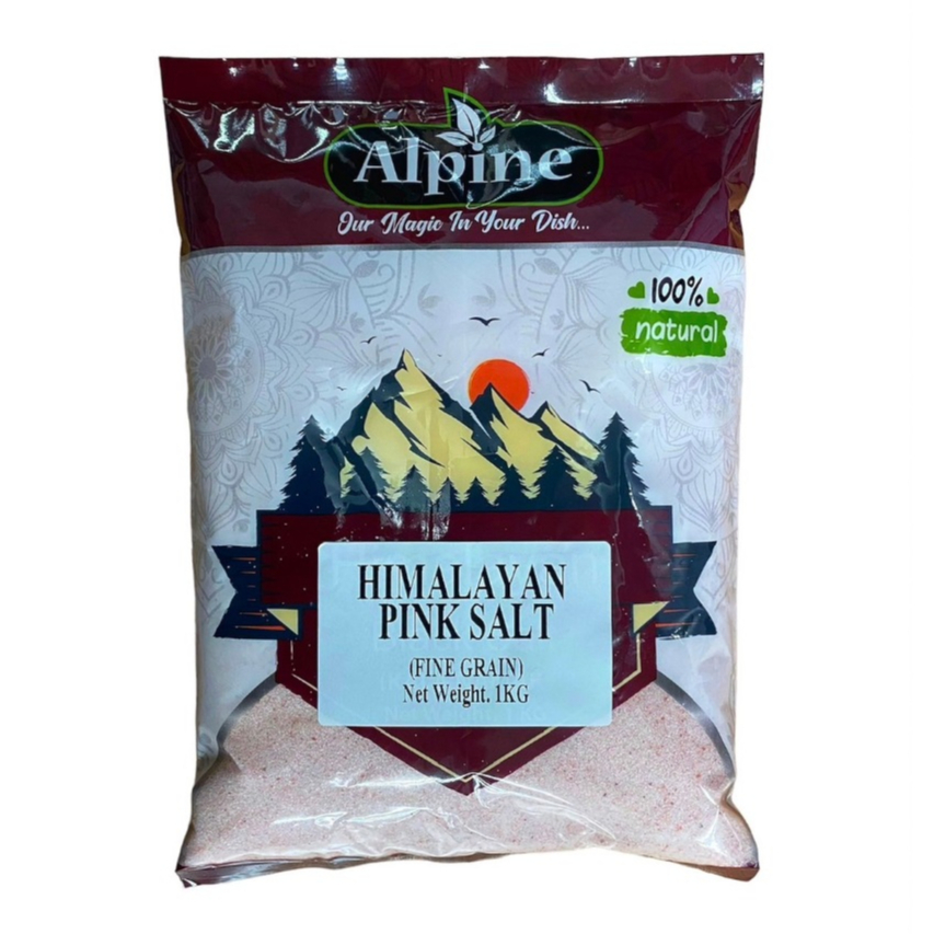 เกลือชมพูฮิมาลายันผงหยาบ 1กก. ALPINE - Himalayan Pink Salt Fine 1KG ...
