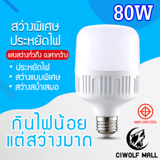 หลอดไฟLED HighBulb หลอดไฟLED ขั้วE27หลอดไฟขั้วE27 80W