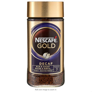 NESCAFE GOLD DECAF JAR 200g. เนสกาแฟ โกลด์ ดีคาฟ คอฟฟี่ กาแฟสำเร็จรูปที่สกัดกาเฟอีนออกชนิดฟรีซดราย 200 กรัม.