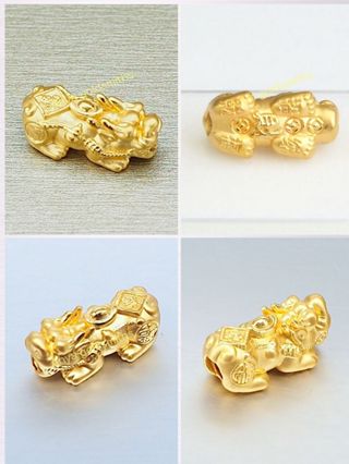 ปี่เซี๊ยะหลังเหลี่ยมลายฮกทองคำแท้ 99.9% มีใบรับประกันทองคำแท้