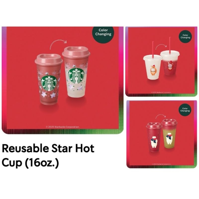 2023 Starbucks Thailand Reusable cup Christmas Shopee Thailand