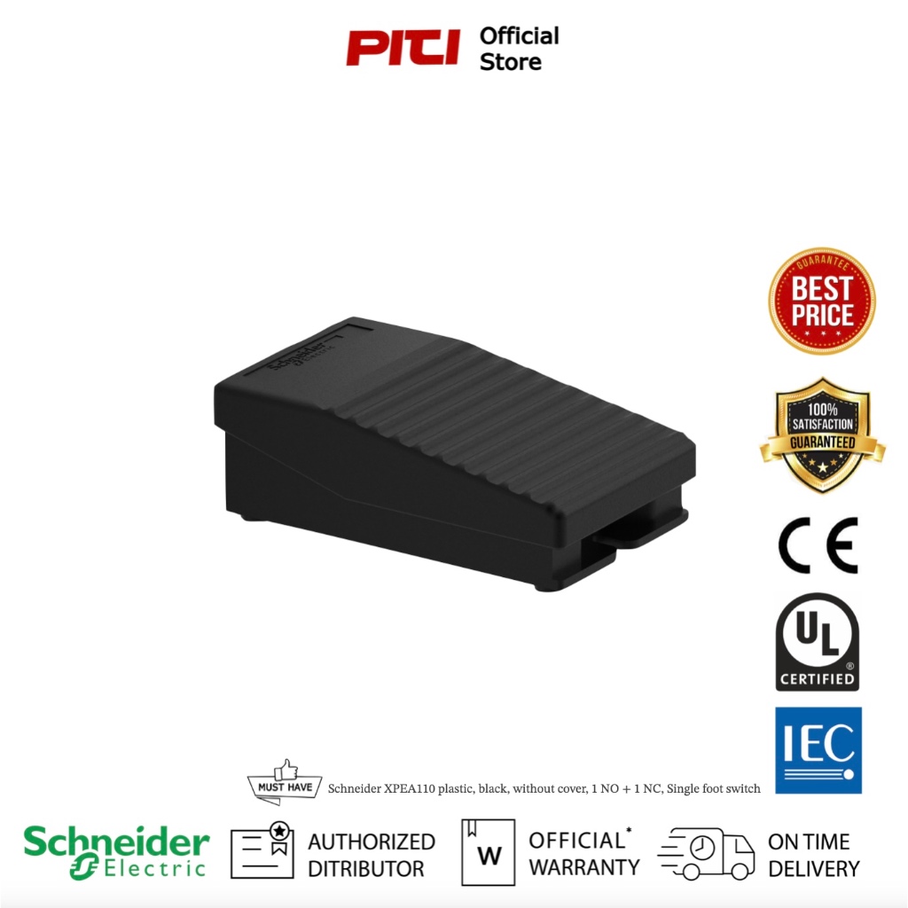 Schneider XPEA110 plastic, black, without cover, 1 NO + 1 NC, Single