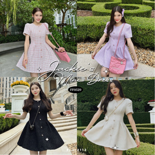 FLAT2112 FF0529 : JACKIES MINI DRESS เดรสออกงาน เดรสเข้ารูป