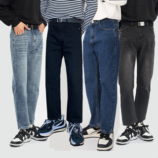 ภาพหน้าปกสินค้ากางเกงยีนส์ผู้ชายทรงกระบอกขาเต่อ4สี#b415 ซึ่งคุณอาจชอบราคาและรีวิวของสินค้านี้