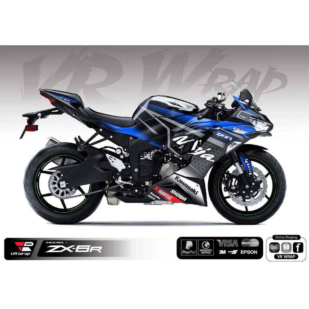 สติ๊กเกอร์ KAWASAKI ZX6R ลาย Racing sPEED | Shopee Thailand