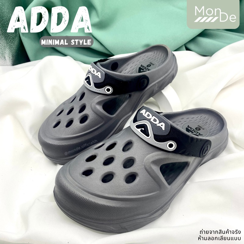 [57A02] รองเท้าแตะ แอดด้า ADDA 2Density ผู้ชาย ทรงหัวโต ของแท้ (พร้อม ...