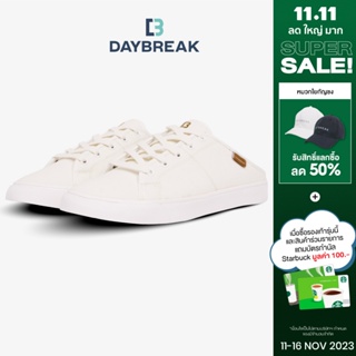 [15MALL11 ลดเพิ่ม 15%] [New Arrival] Daybreak Viride-Mule รองเท้าผ้าใบ กัญชง ผู้ชาย ผู้หญิง สีขาว Antibacterial