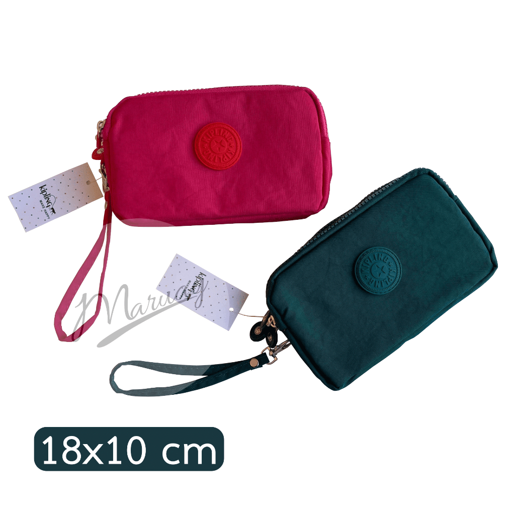 ราคาและรีวิวกระเป๋าคล้องมือ KIPLING 3 ช่อง (18x10 cm)