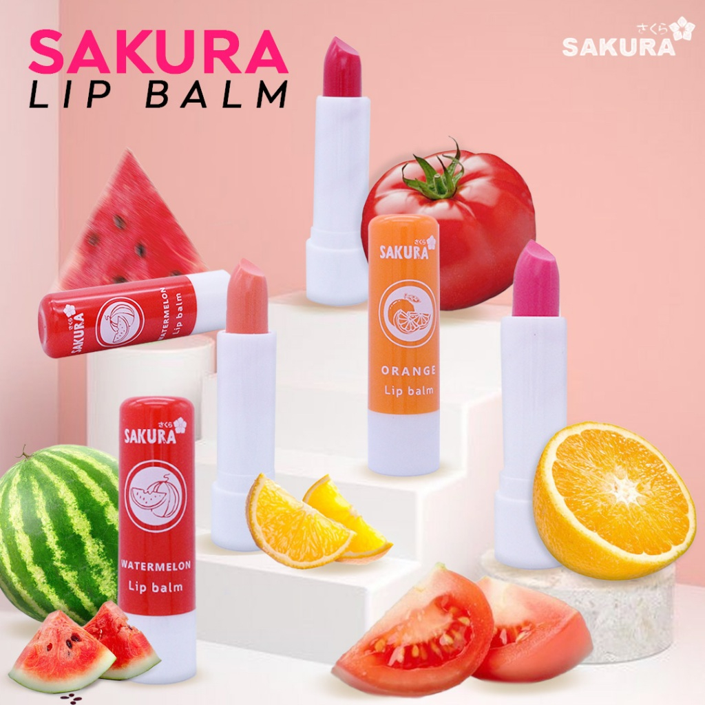 Sakura Lip Balm ลิปบาล์มซากุระ ลิปบาล์มเปลี่ยนสี เพิ่มความชุ่มชื้นให้ ...