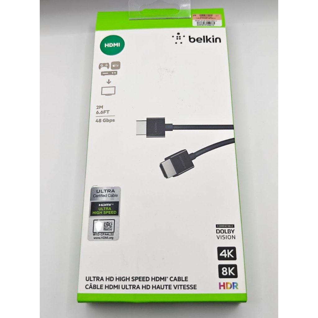 Belkin 8K Ultra High Speed HDMI 2.1 Cable AV10175bt2M สาย HDMI รุ่นท็อป