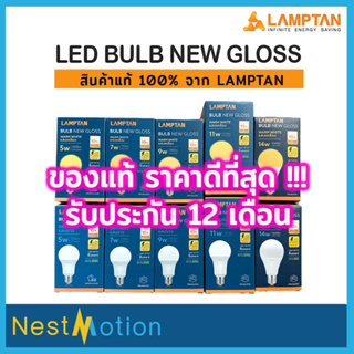 LAMPTAN แลมตั้น LED Bulb Gloss V2 หลอดไฟ แอลอีดี 5W 7W 9W 11W 14W ขั้ว E27 แสงขาว daylight / แสงเหลือง warm white