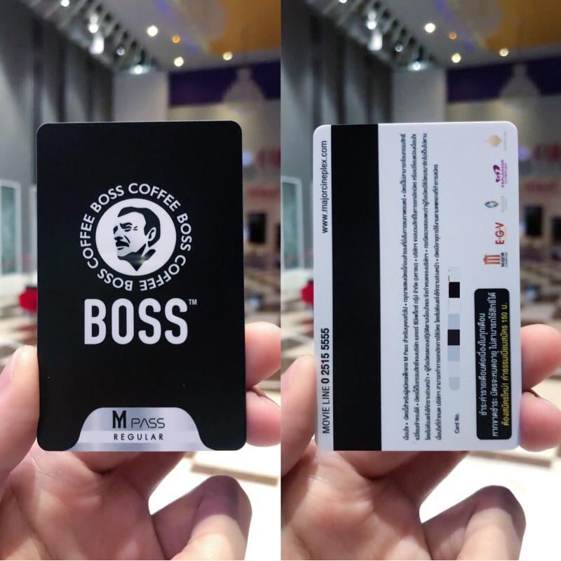 (Liveลด100฿) บัตรสะสม Boss Coffee บัตร M Pass x Boss จาก Major Cineplex ...