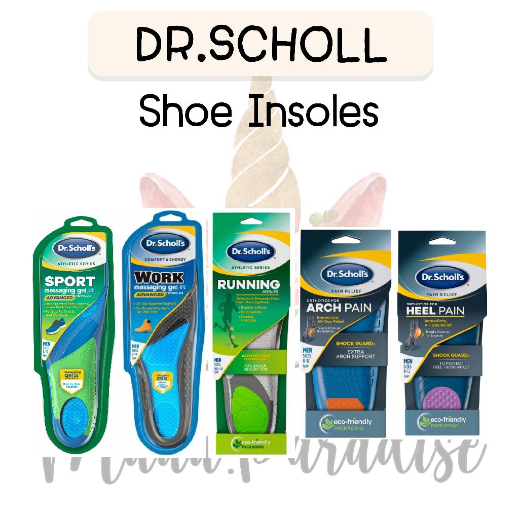 Dr.Scholl Work Insoles Running Insoles Sport Insoles Orthotics for arch pain for heel pain