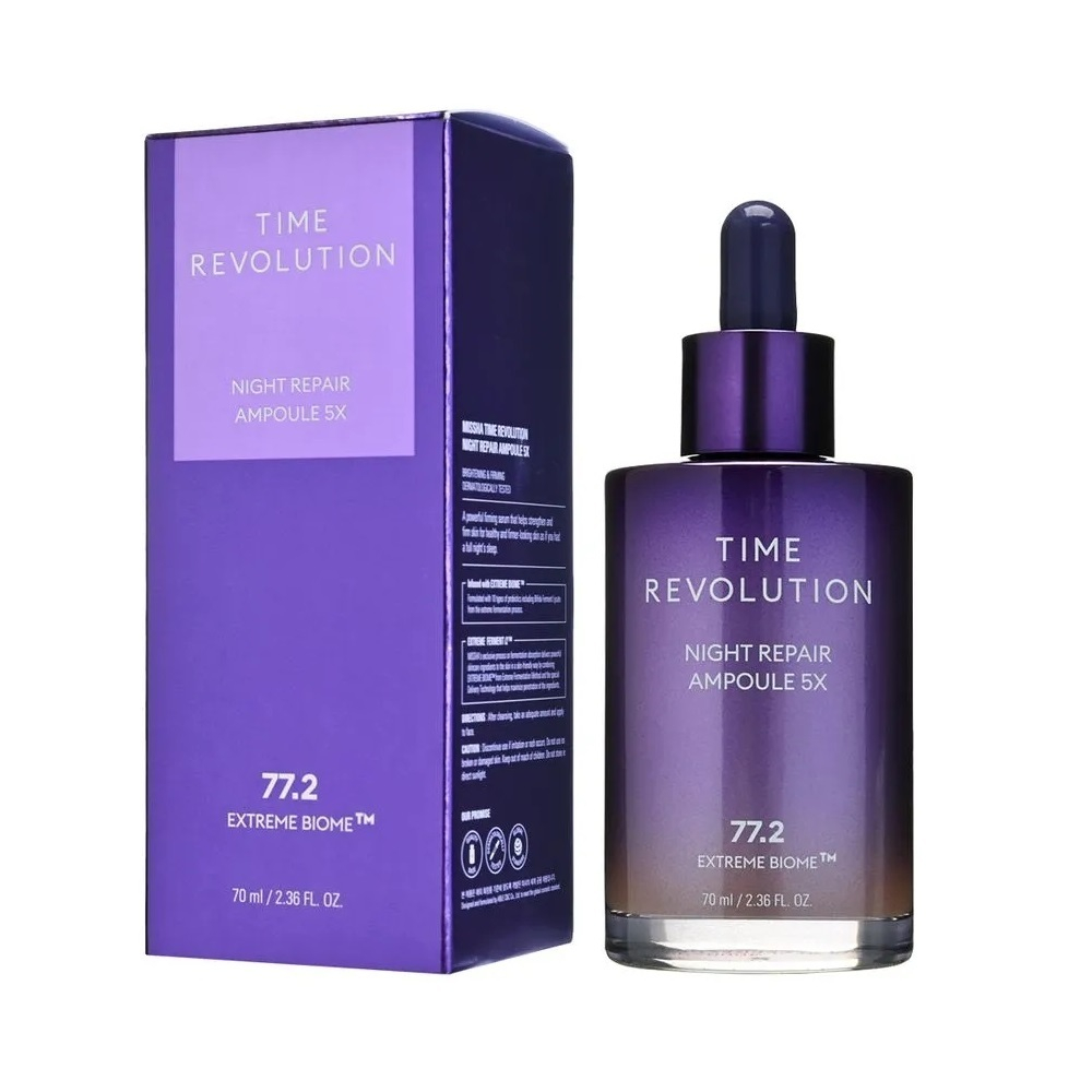 Missha Time Revolution Night Repair Ampoule 5X (50 ml) Shopee Thailand