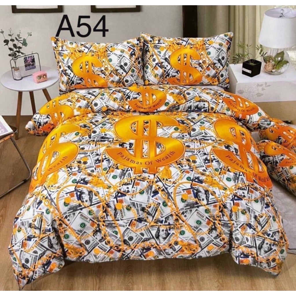 ชุดเครื่องนอนลายเก๋ๆ ขนาด 3.5,5,6 ฟุต ผ้าปูที่นอน+ผ้านวม รวม 6 =bho ...