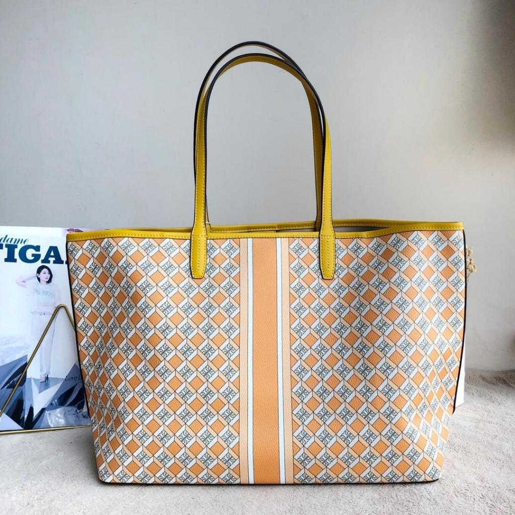 TORY BURCH 2023! T LINK TOTE BAGG | Shopee Thailand