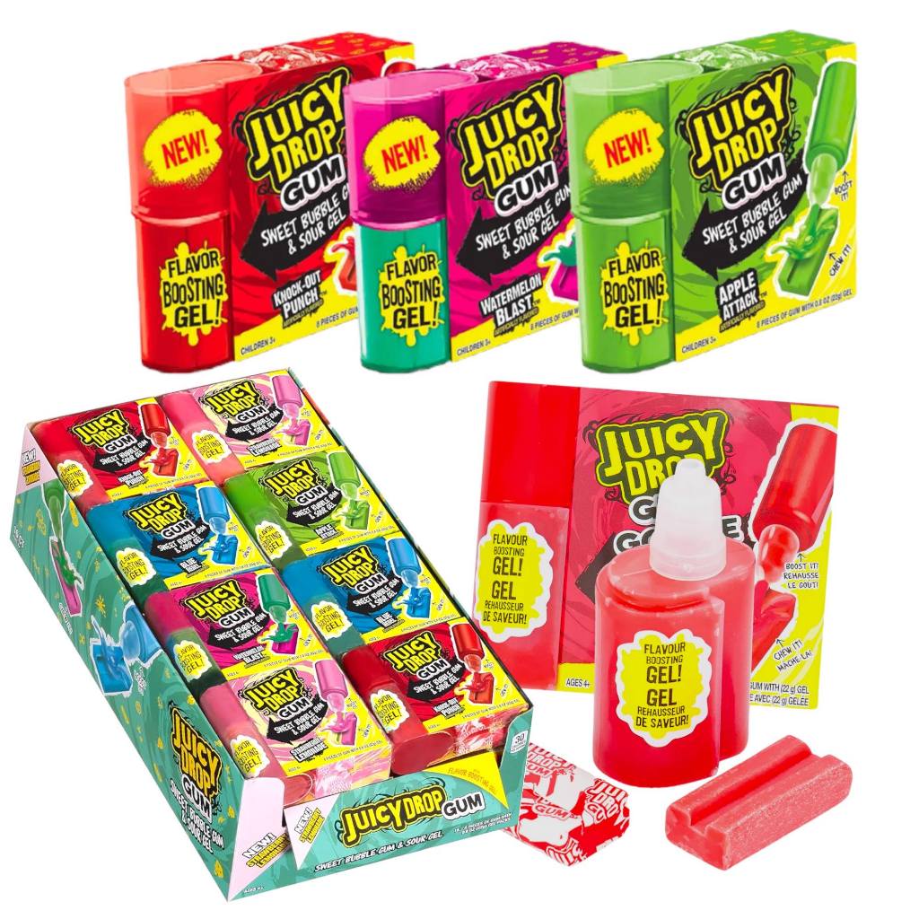 Sweet bubble gum & sour gel เยลลี่เคี้ยวหนึบ พร้อมซอสดิปรสเปรี้ยว ...