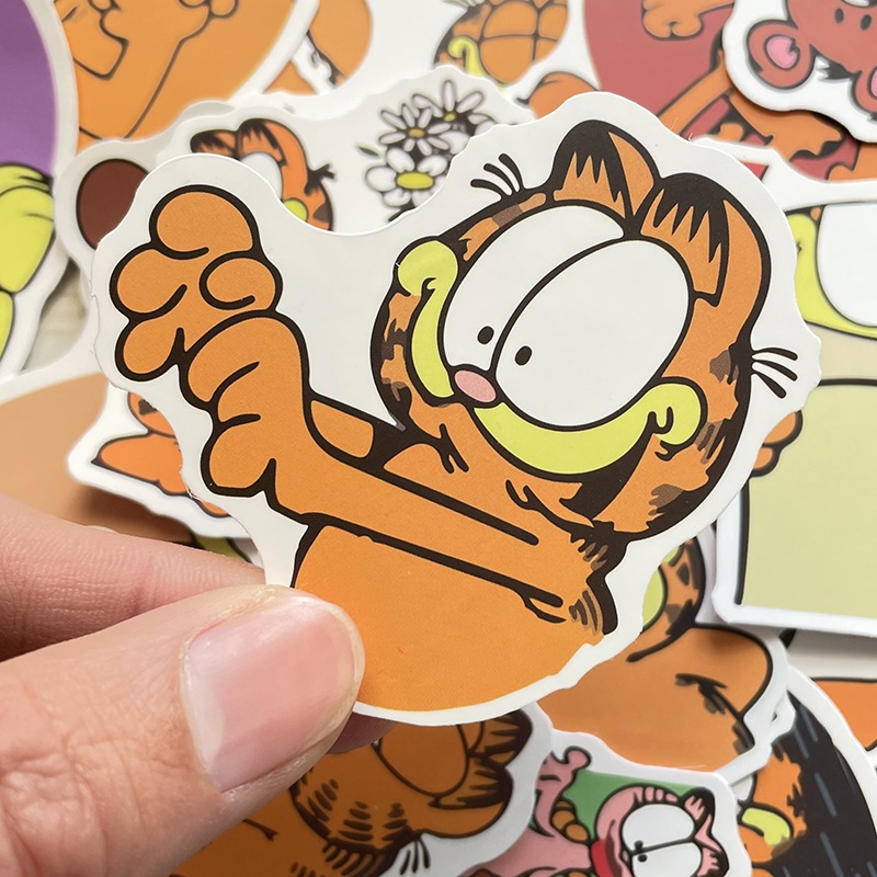 Anime Vintage classic Garfield การ์ฟิลด์ sticker สติกเกอร์กันน้ำรูปแบบ ...