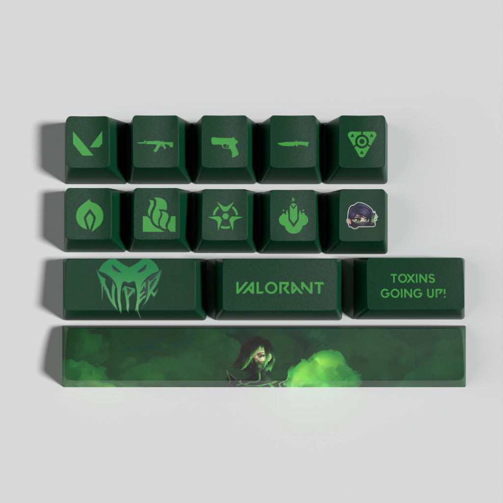 (พร้อมส่งจากไทย) Valorant Keycap คีย์แคป ปุ่มกดคีย์บอร์ด 14 keys OEM ...