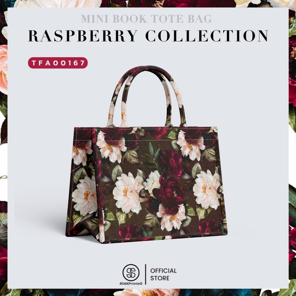 กระเป๋า Mini Book tote bag Raspberry Collection #ไม่ใส่ชื่อ รหัส ...