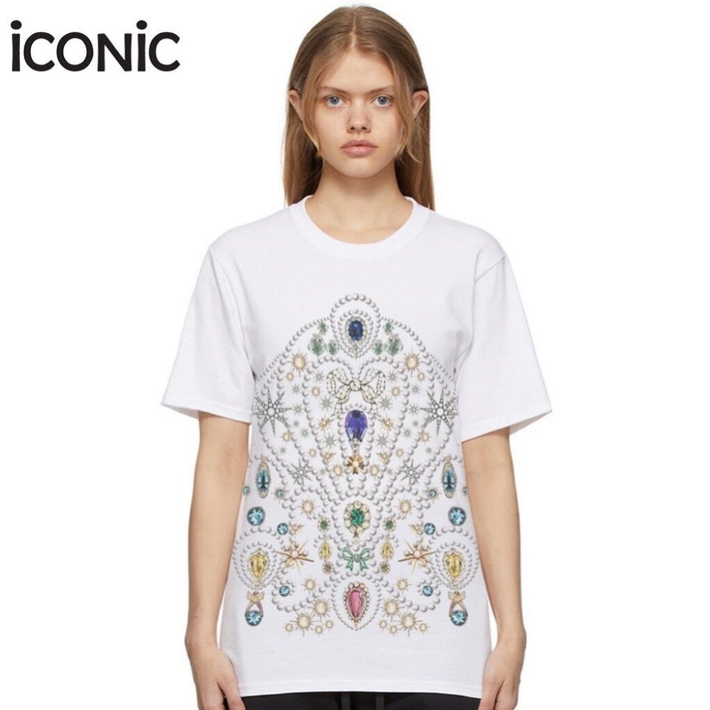 WORLD 5065 Flow T-Shirt White w/ Sequin Tiger (UNISEX) main image 1