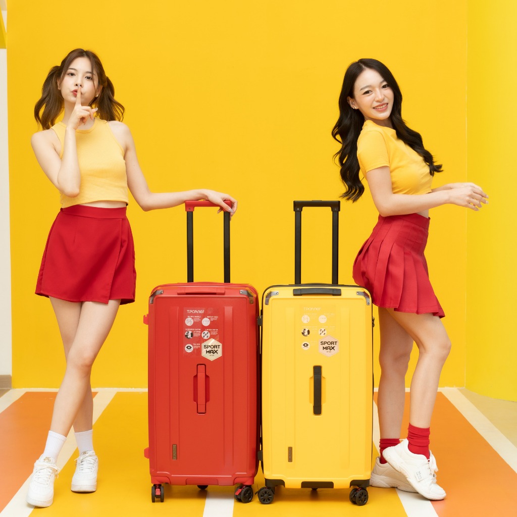 Tpartner รุ่น Sport Max กระเป๋าเดินทางทรงถัง PC100% 5 ล้อสปริงโช้ค ดีไซน์สปอร์ต จุเยอะพิเศษ