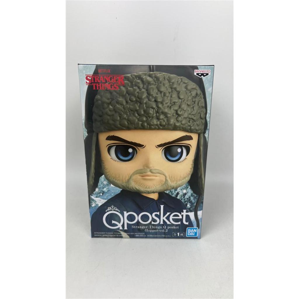 BANPRESTO Figura Hopper Vol.2 Stranger Things Q Posket 14cm - Figurine Collector Officielle