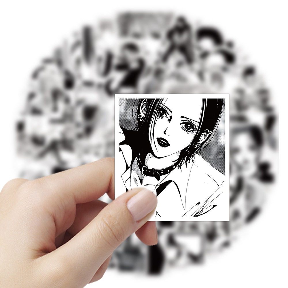 💥พร้อมส่ง💥JAPAN ANIME Manga series NANA sticker สติกเกอร์  กันน้ำรูปแบบที่แตกต่างกัน 60ชิ้น black white | Shopee Thailand