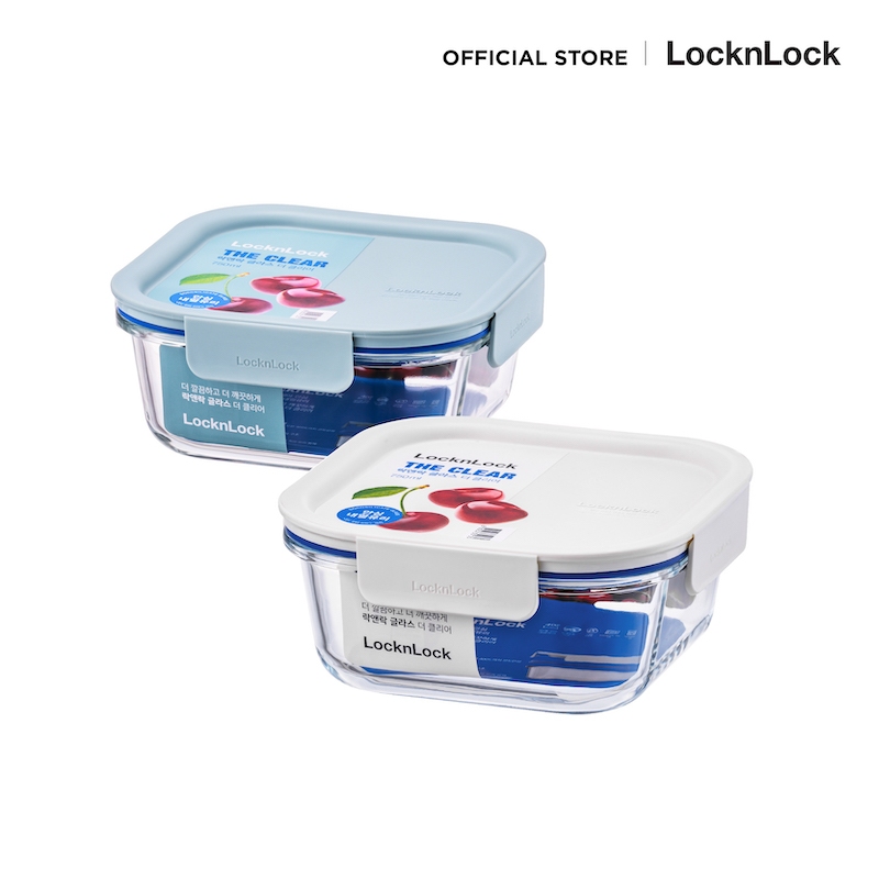LocknLock กล่องถนอมอาหาร The Clear Square Container ความจุ 750 ml. รุ่น ...