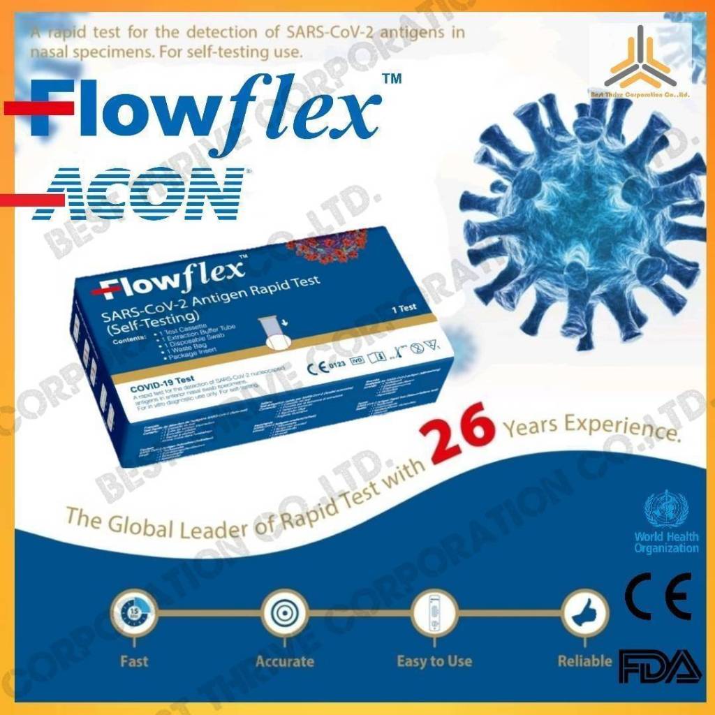 Flowflex SARS-CoV-2 Antigen Rapid Test Self-Testing (Nasal) จมูกก้าน ...