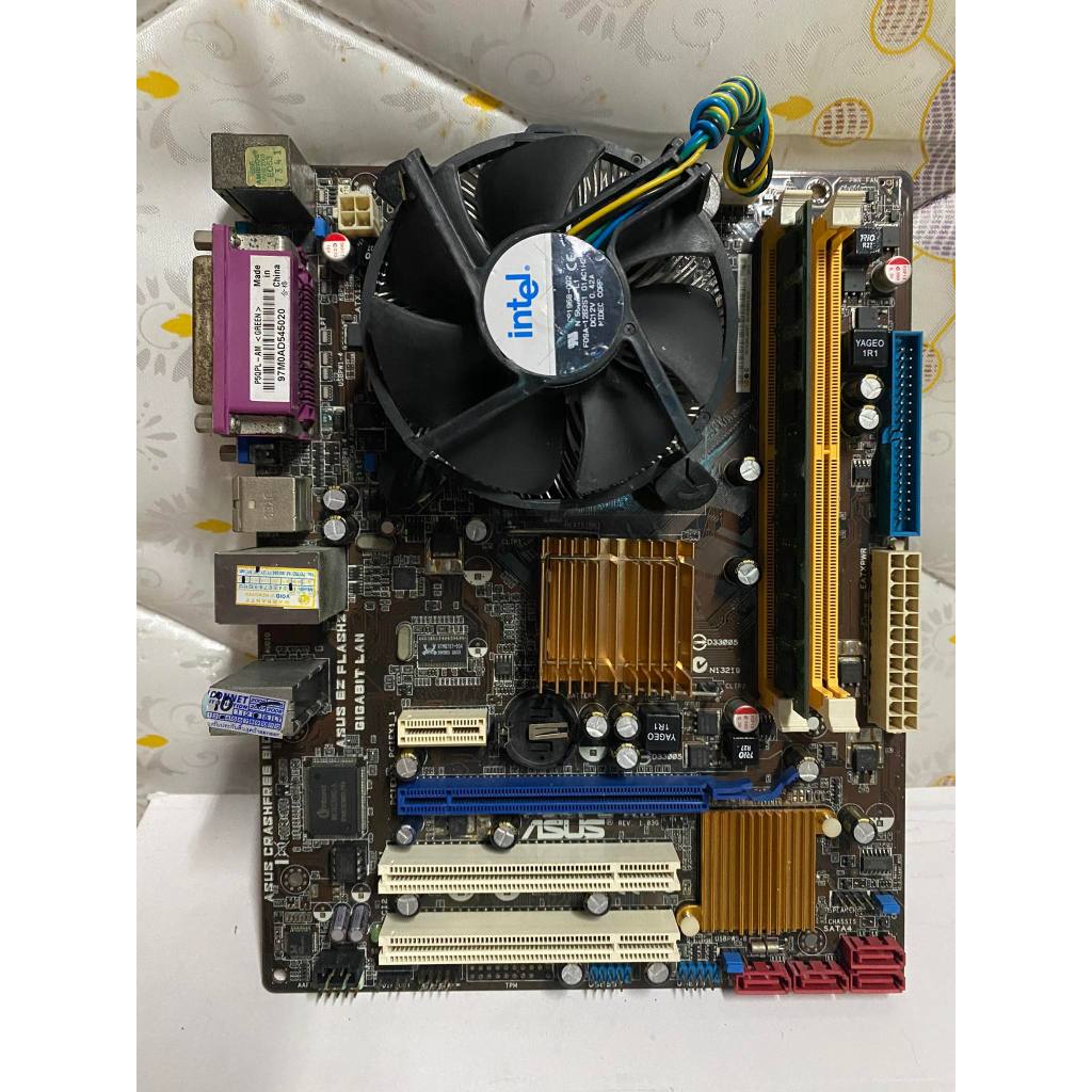 ASUS P5QPL-AM motherboard Socket 775 พร้อม RAM 1 G และ CPU | Shopee ...