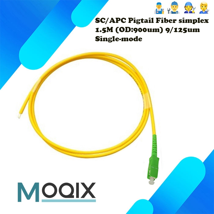 สายพิกเทล SC/APC Pigtail Fiber simplex 1.5M OD:900um PVC 1.5M สีเหลือง ...