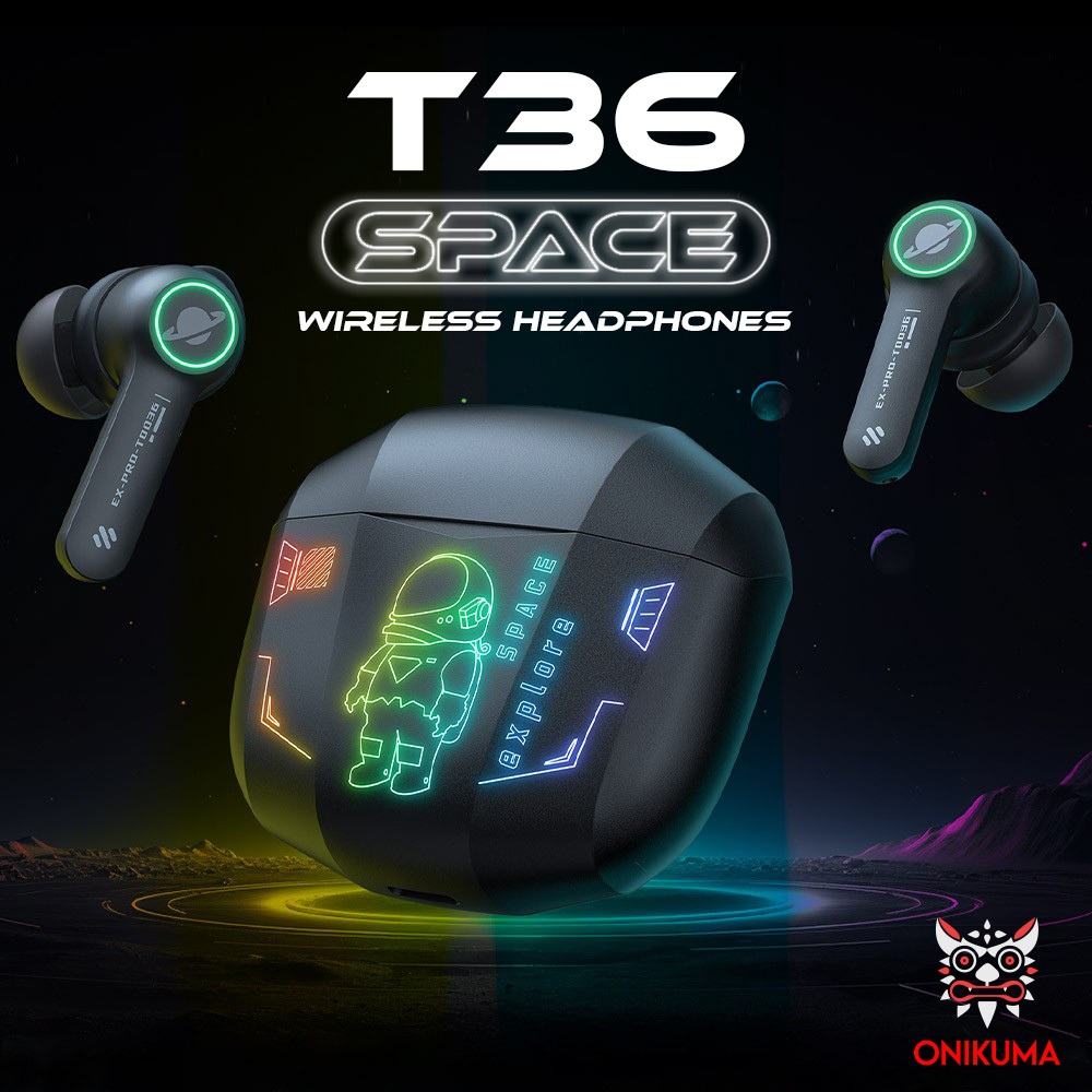 ONIKUMA T36 TWS Gaming Earbuds หูฟังบลูทูธ 5.3 หูฟังไร้สาย True ...