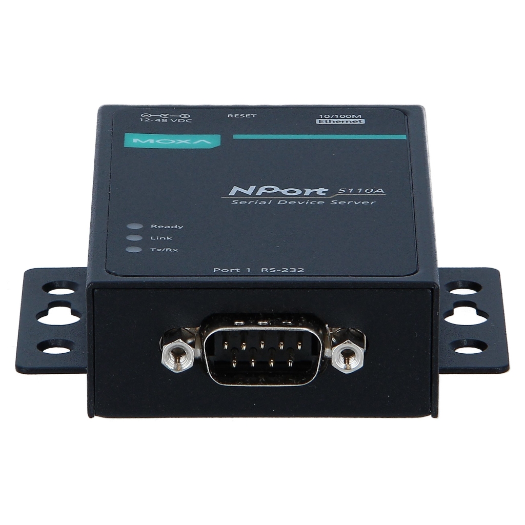MOXA Nport5110A 1 port device server, 10/100M Ethernet, RS-232, DB9 ...