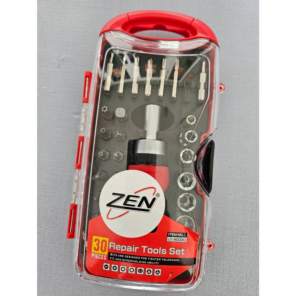 ZEN ไขควง ฟรี ซ้าย-ขวา พร้อม ลูกบล็อก และดอกไขควง 30ชิ้น สินค้าพร้อมส่ง ...