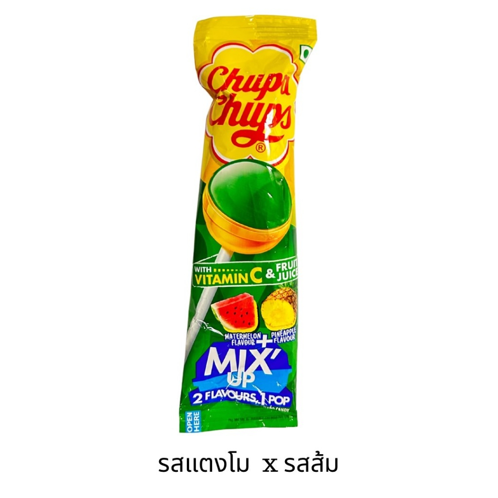 Chupa Chups Mix up จูปาจุ๊ปส์ มิกซ์อัพ มีวิตามินซีจากนำผลไม้ ขนาด 12 ...