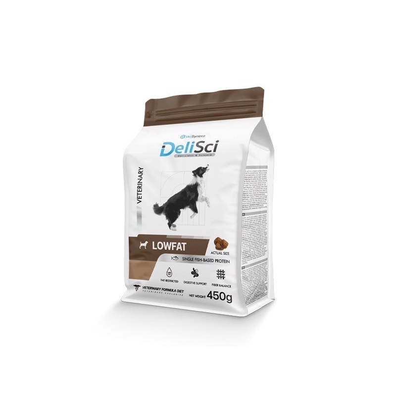 DeliSci Low Fat for Dogs 450g อาหารจำกัดปริมาณโปรตีน และ ไขมัน สำหรับ ...
