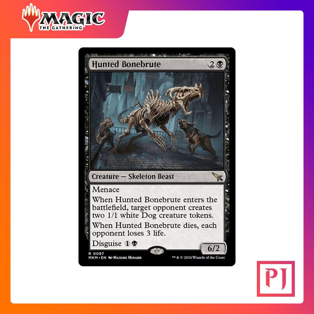 [MTG] Hunted Bonebrute [MKM] [BLACK] [RARE] [NORMAL] [ENG] (การ์ดเมจิค ...