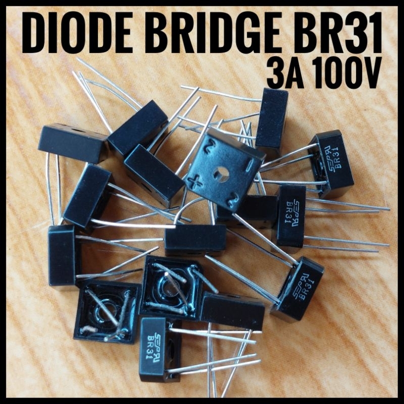 [1 ตัว] ไดโอดบริดจ์ BR31 (3A 100V) | Shopee Thailand
