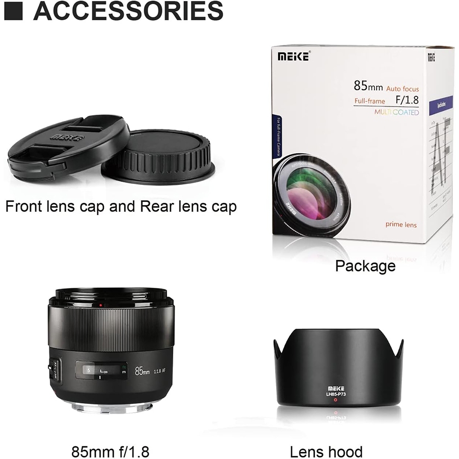 Meike 85mm F1.8 Auto Focus Full Frame Lens For Sony (E-Mount Meike 85mm F1.8 Auto Focus Full Frame Lens For Sony (E-Mount