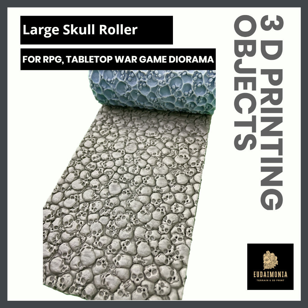 Large Skull Roller and Coaster Cutter textured roller สำหรับทำ terrain ...