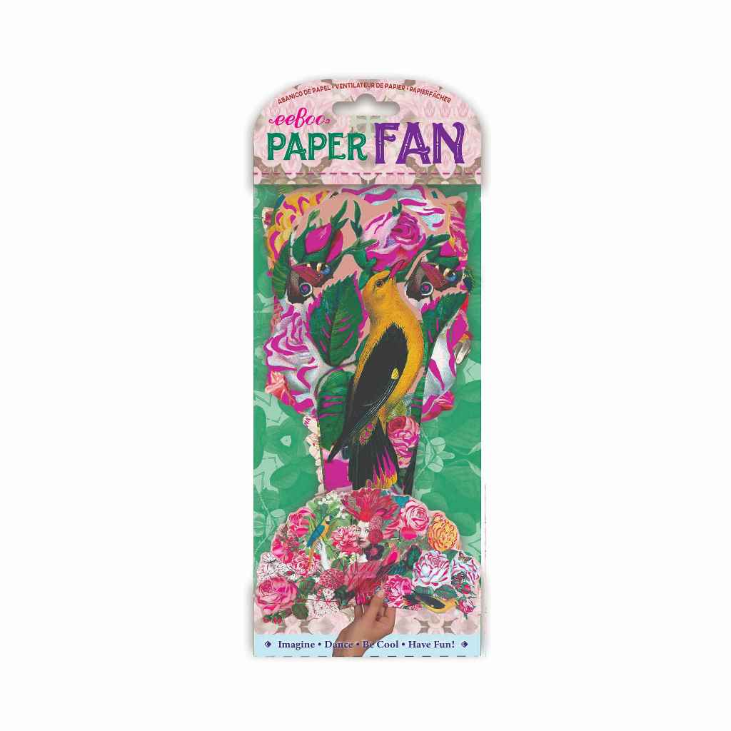 eeBoo Sarah Jarrett Paper Fan พัดกระดาษลายซาร่าห์ | Shopee Thailand