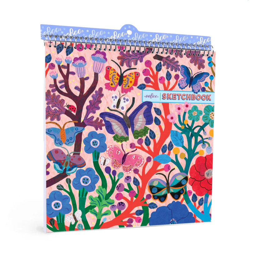 eeBoo Butterflies Square Sketchbook สมุดสเก็ตซ์ภาพลายผีเสื้อ | Shopee ...