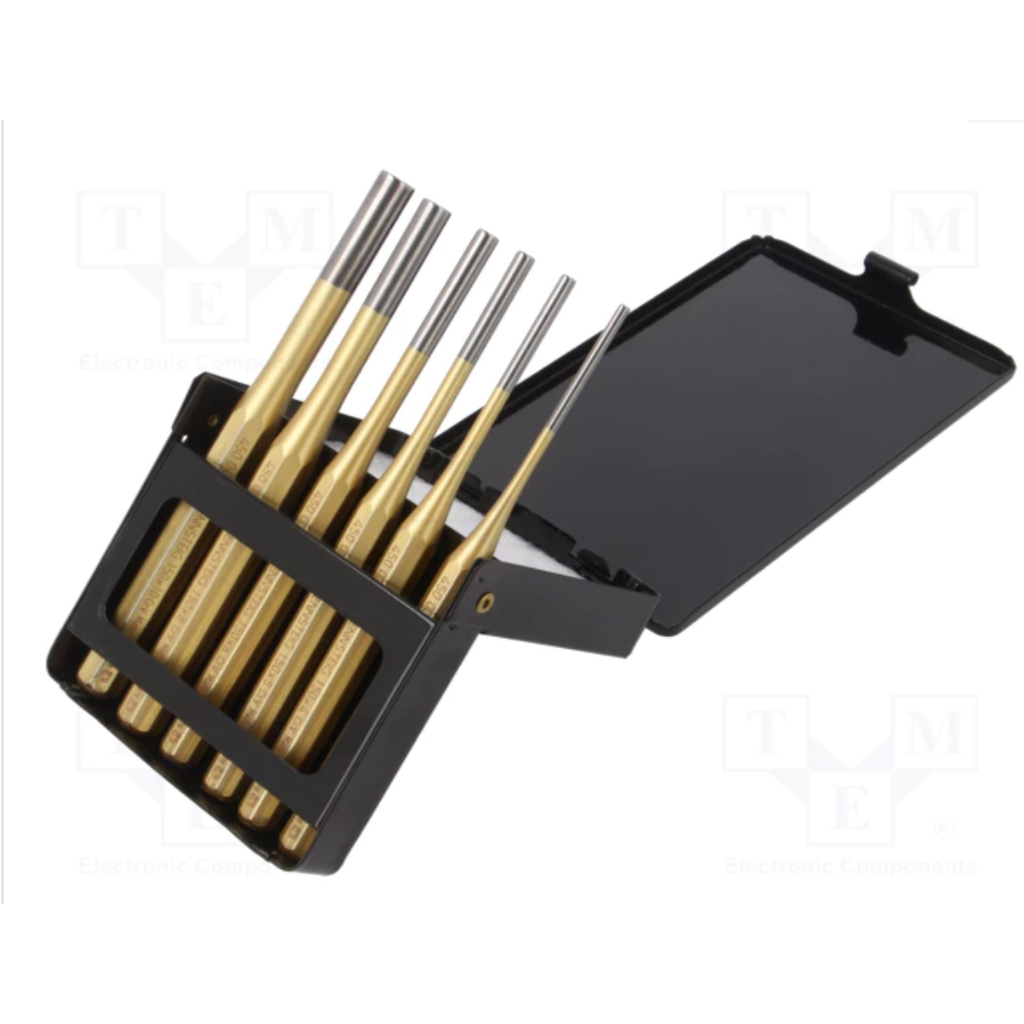 RENNSTEIG NO.425 160 0 Set Parallel Pin Punch in metal box, 6pcs