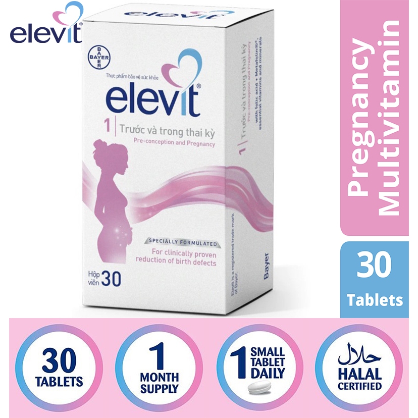 Elevit Preconception Pregnancy Multivitamin Tablets 30 pack (30 days) Shopee Thailand
