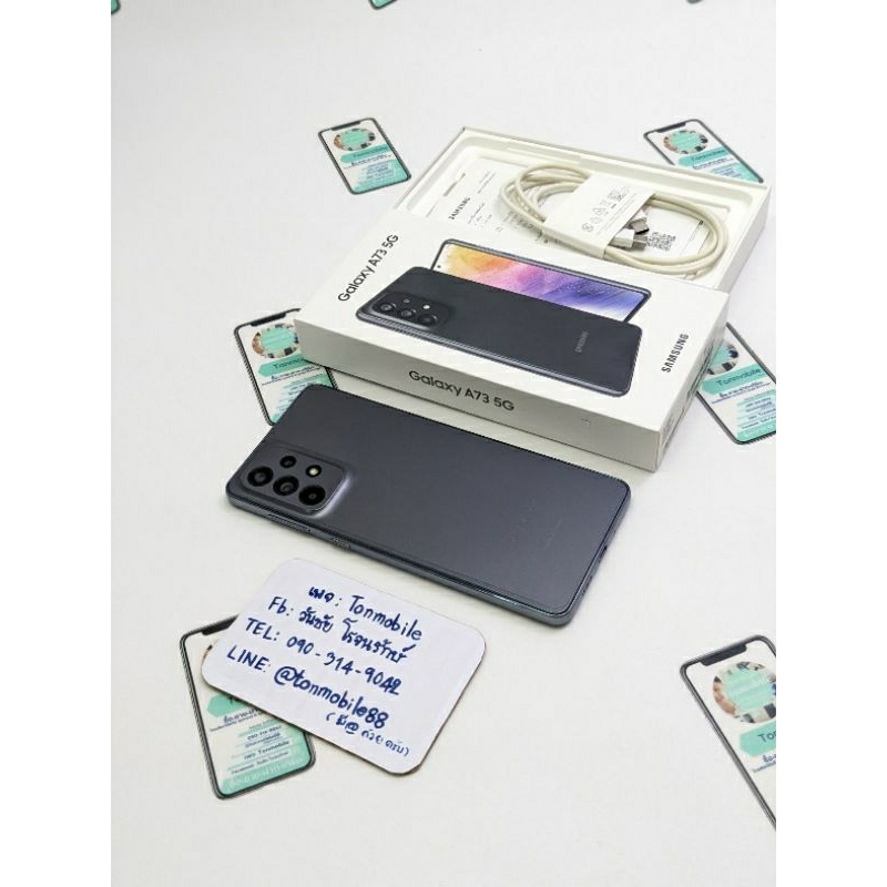 Samsung Galaxy A73 5G Gray 128 GB ศูนย์ไทย สภาพใหม่เอี่ยม อุปกรณ์ครบยก ...