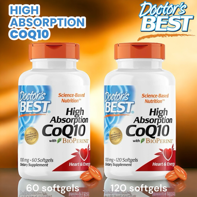 พร้อมส่ง (มีโค้ดลด) 🧡CoQ10 เม็ดซอฟเจล Doctor's Best, High Absorption ...