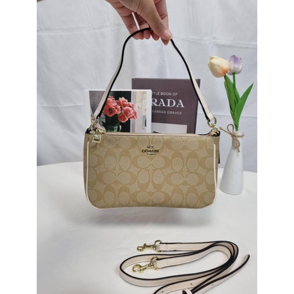 Coach Messico Top Handle Pouch In Signature | Shopee Thailand