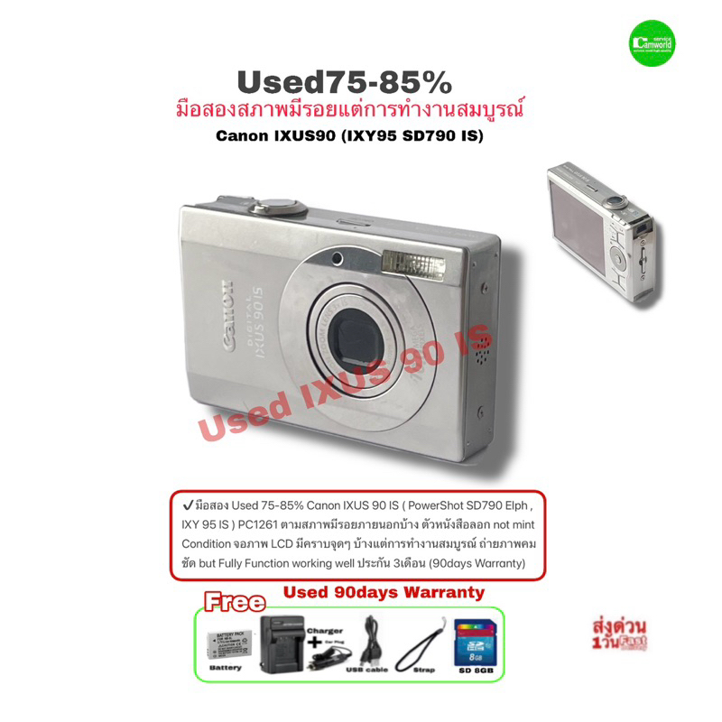 Canon IXUS 90 IXY95 IS PowerShot SD790 Vintage Digital Camera